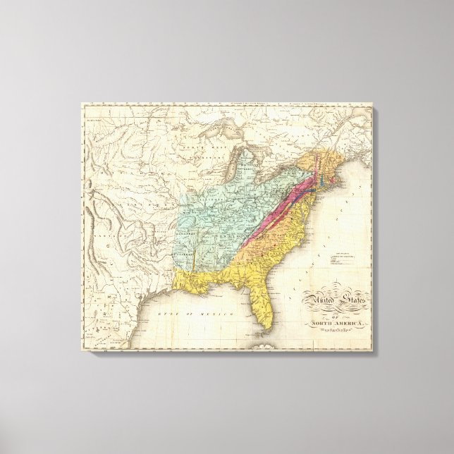 Lienzo Estados Unidos de América del Norte (Anverso)