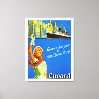 Lienzo Estados Unidos este año por RMS Queen Mary ~ XL
