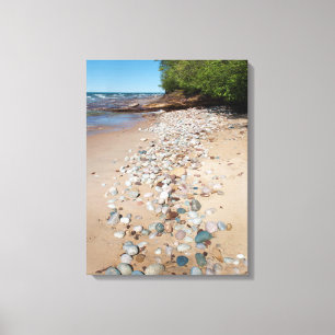 Lienzo Estados Unidos, Michigan. Pebbles A Lo Largo De La