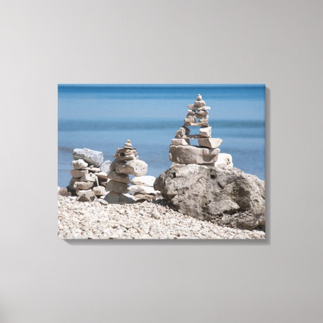 Lienzo Estados Unidos, Michigan. Torres De Piedra En La P (Anverso)