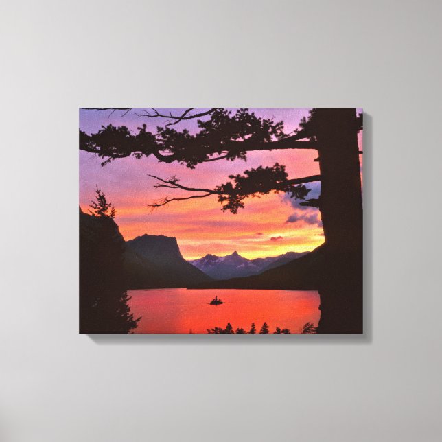 Lienzo Estados Unidos, Montana, Parque Nacional Glacier.  (Anverso)