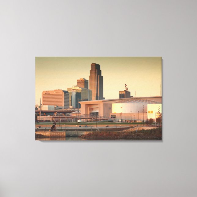 Lienzo Estados Unidos, Nebraska, Omaha, Skyline (Anverso)
