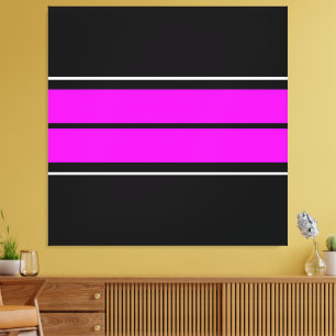 Lienzo Estafas de Carreras negra blanca brillante rosa y 