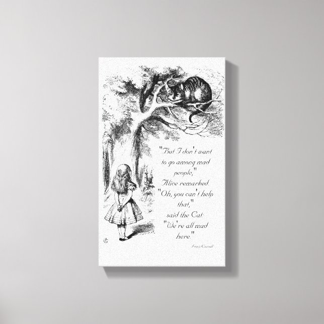 Lienzo Estamos todos locos aquí (Anverso)