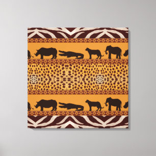 Lienzo Estampa Animal Patrón Cheetah Tribal Africano Mode