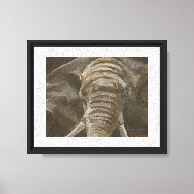 Lienzo Estampa de Elefante (Anverso)