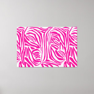 Lienzo Estampado de cebra rosa
