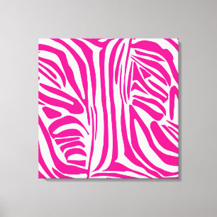 Lienzo Estampado de cebra rosa