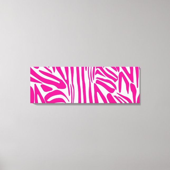Lienzo Estampado de cebra rosa (Anverso)