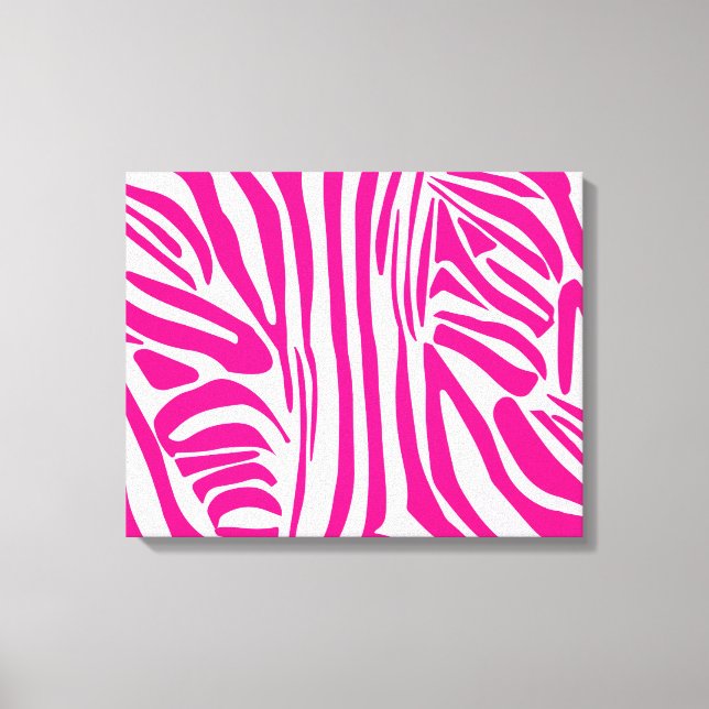 Lienzo Estampado de cebra rosa (Anverso)