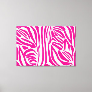 Lienzo Estampado de cebra rosa