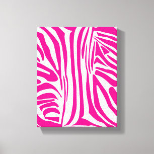 Lienzo Estampado de cebra rosa