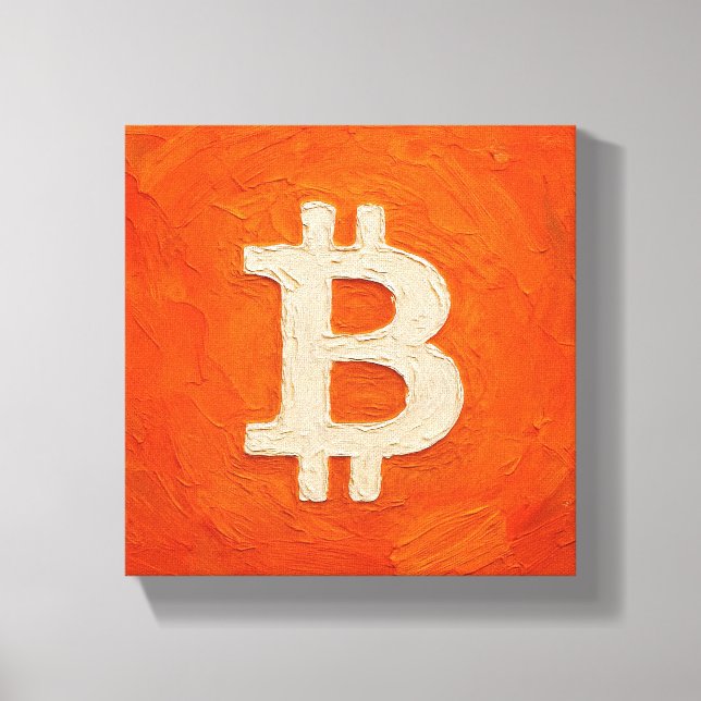 Lienzo Estándar de Bitcoin (Petróleo, Estilo: 3) (Anverso)