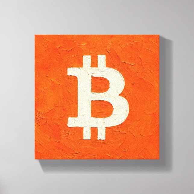 Lienzo Estándar de Bitcoin (Petróleo, Estilo: 4) (Anverso)