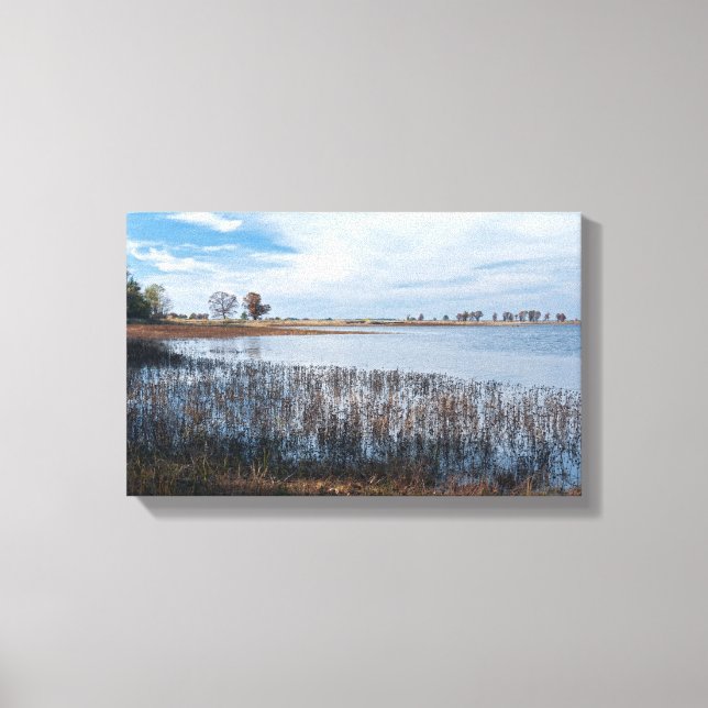 Lienzo estanques y marismas en Necedah (Anverso)