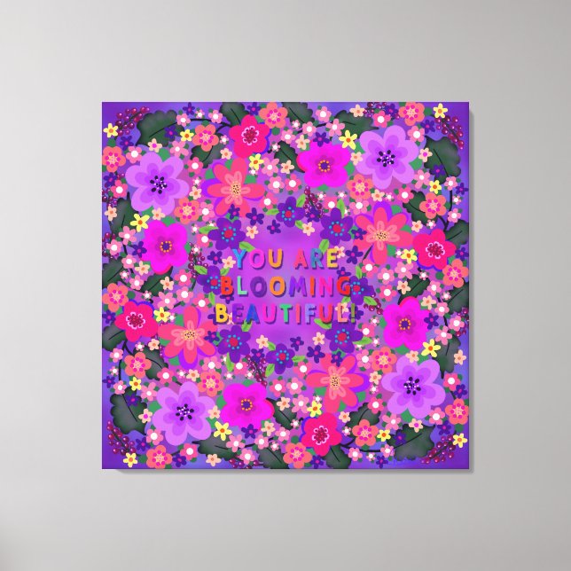 Lienzo Estás Floreciendo Hermosas Flores De Boho (Anverso)