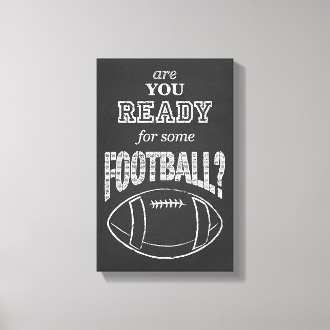 Lienzo ¿estás listo para un poco de fútbol? (Anverso)