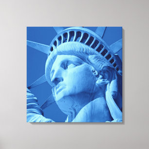 Lienzo Estatua azul de la libertad tela envuelta