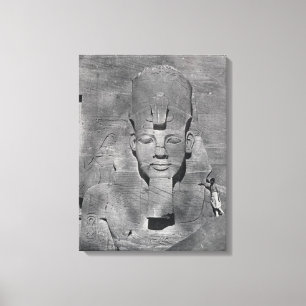 Lienzo Estatua colosal de Ramesses II en Abu Simbel, 1850