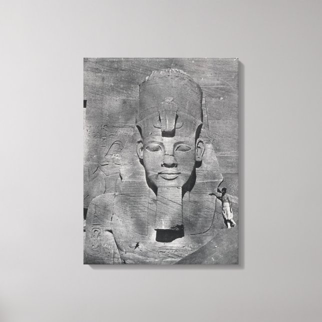Lienzo Estatua colosal de Ramsés II en Abu Simbel, 1850 (Anverso)