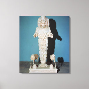 Lienzo Estatua de Artemis con los perros de caza, c.AD