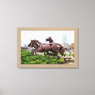 Lienzo Estatua de caballos