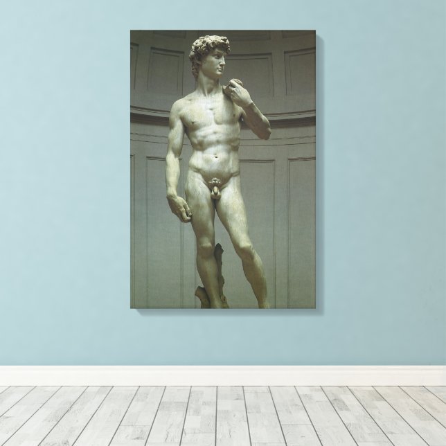 Lienzo Estatua de David de Miguel Ángel (Insitu (piso de madera))