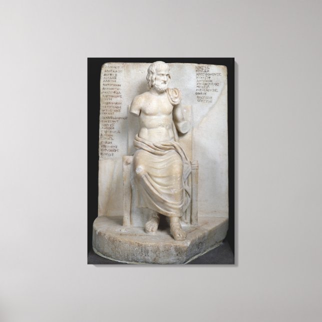 Lienzo Estatua de Euripides (Anverso)