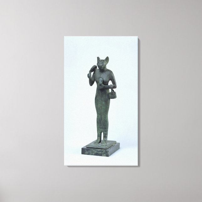 Lienzo Estatua de la diosa Bastet (Anverso)