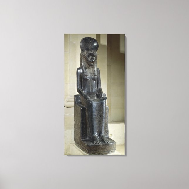 Lienzo Estatua de la diosa cabeza de león Sekhmet, de (Anverso)