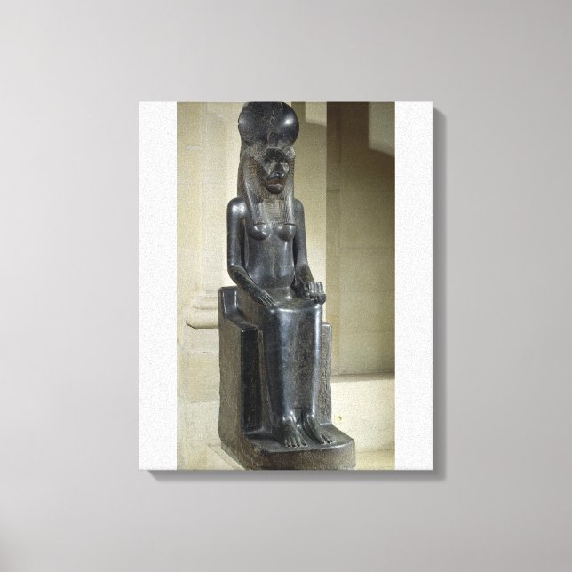 Lienzo Estatua de la diosa cabeza de león Sekhmet, de (Anverso)