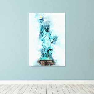 Lienzo Estatua de la Libertad Acuarela