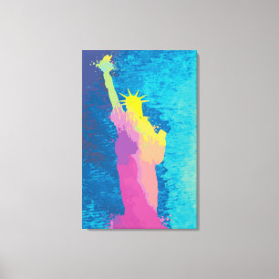 Lienzo Estatua de la Libertad de las Acuarelas