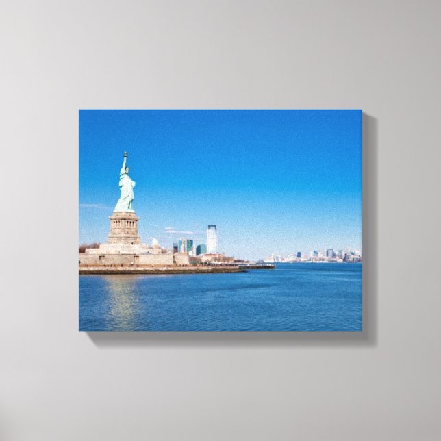 Lienzo Estatua de la Libertad, río Hudson y Manhattan (Anverso)