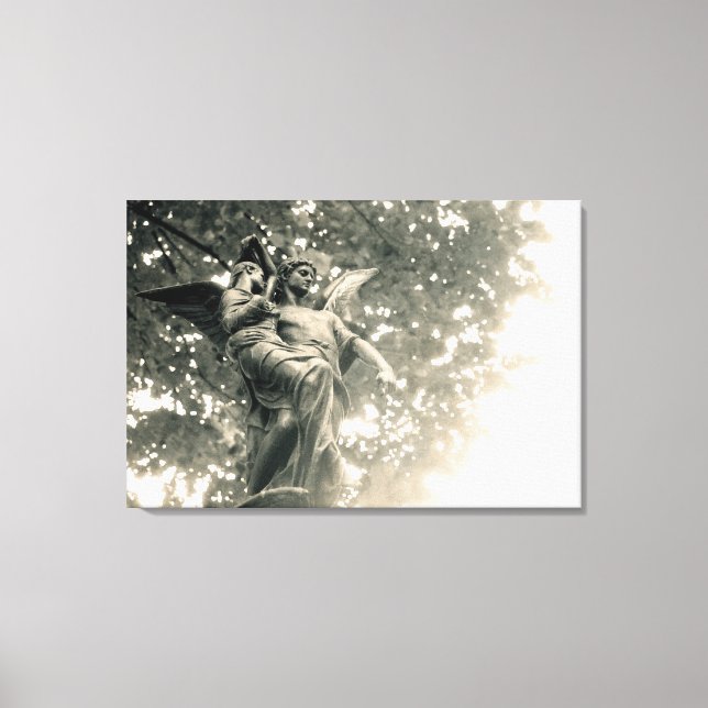 Lienzo Estatua de San Miguel, Cementerio Pere Lachaise, (Anverso)