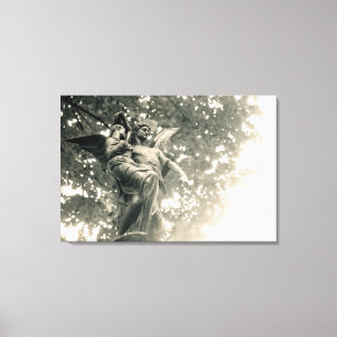 Lienzo Estatua de San Miguel, Cementerio Pere Lachaise,