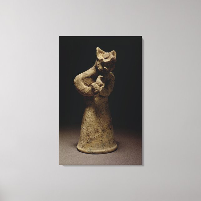 Lienzo Estatua de un demonio con cabeza de león, Mesopota (Anverso)