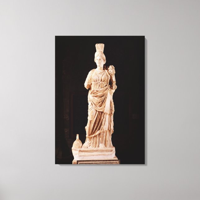Lienzo Estatua de una diosa tutelar (Anverso)