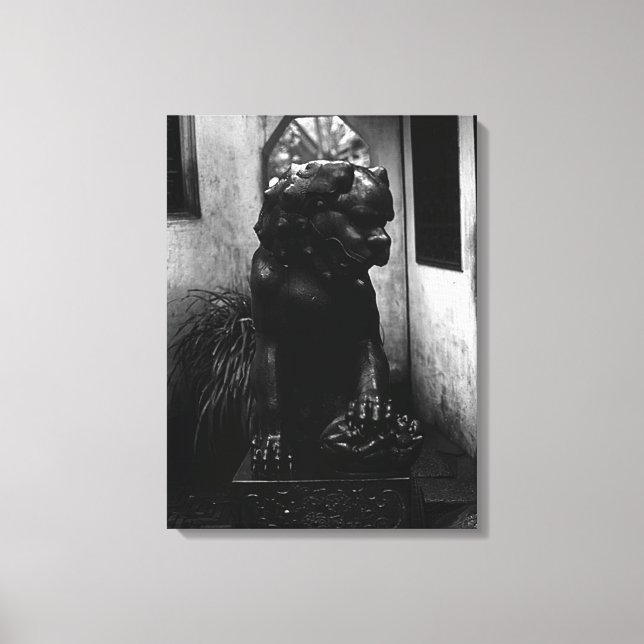 Lienzo Estatua del jardín de la China de Shanghai Yuyuan (Anverso)