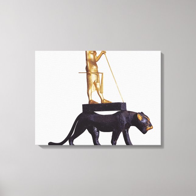 Lienzo Estatua del rey sobre un leopardo (Anverso)