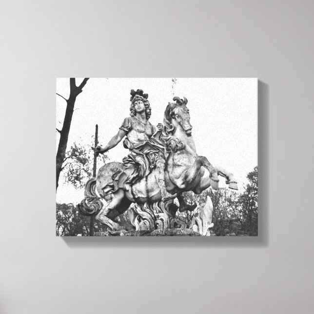 Lienzo Estatua ecuestre de Luis XIV (Anverso)