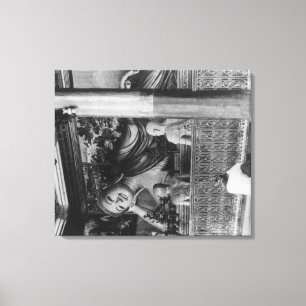 Lienzo Estatua grande de Buda en la fotografía de