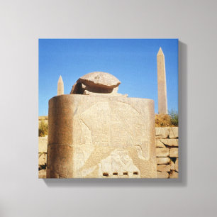 Lienzo Estatua sagrada del pañuelo en el templo de Amun