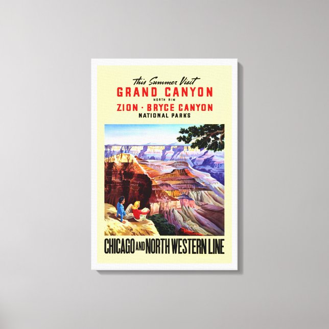 Lienzo Este verano visita el Gran Cañón (Anverso)