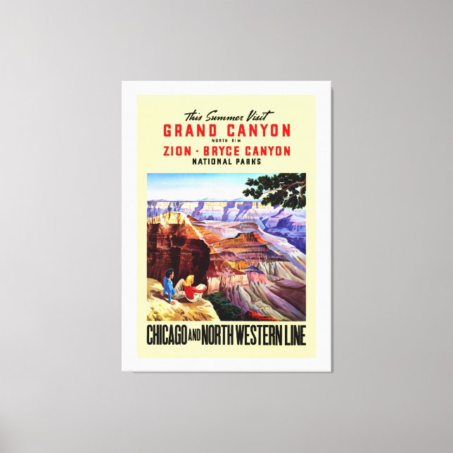 Lienzo Este verano visita el Gran Cañón (Anverso)