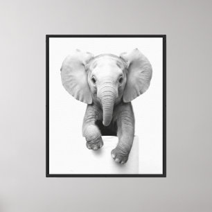 Lienzo Estética Divertida Elefante Bebé Papel Higiénico V