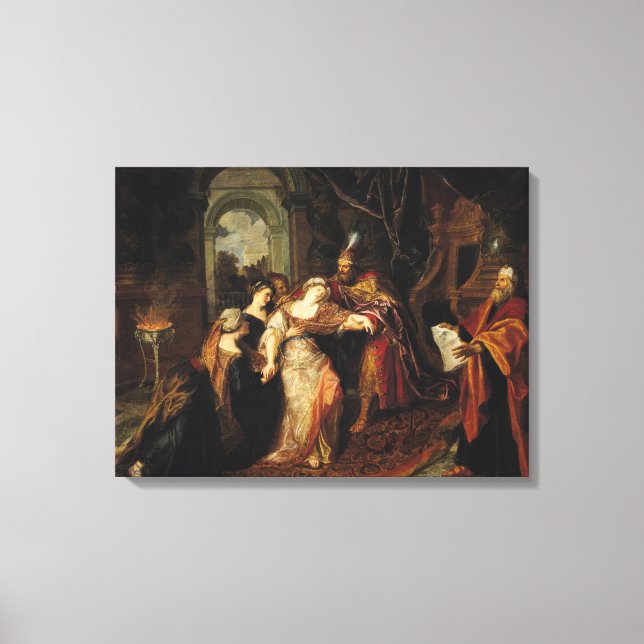 Lienzo Esther antes de Ahasuerus, antes de 1697 (Anverso)
