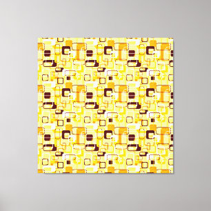 Lienzo Estilo abstracto amarillo y negro moderno