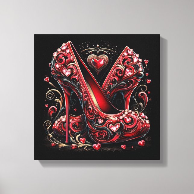 Lienzo Estilo Art Deco Stiletto High Heels (Anverso)