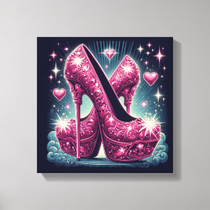 Lienzo Estilo Art Deco Stiletto High Heels